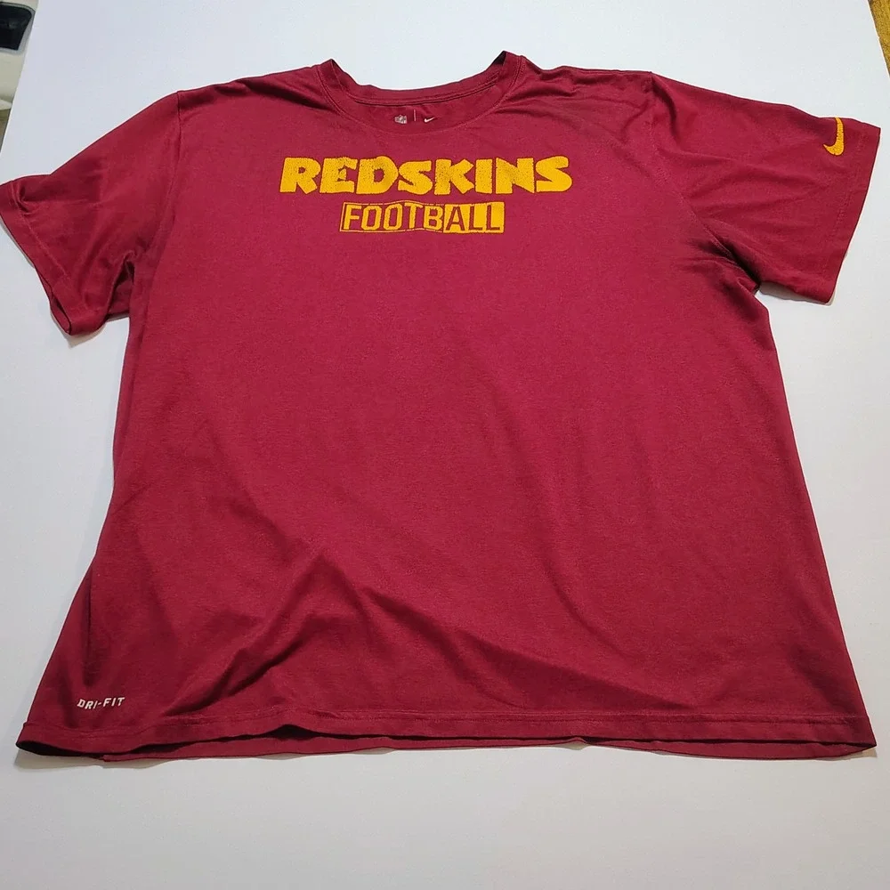 NFL Nike Dri Fit 2016 Washington‎ Redskins Football T Shirt Burgundy Gold XXL